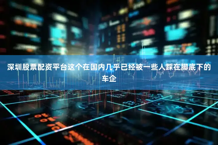 深圳股票配资平台这个在国内几乎已经被一些人踩在脚底下的车企